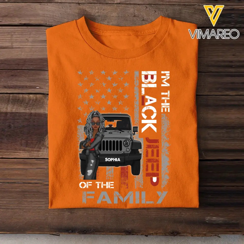 Personalized Jeep Girl I'm The Black Jeep Family T-shirt Printed MTPN0906