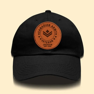 Personalized Canadian Armed Forces Black Cap 23246PVD