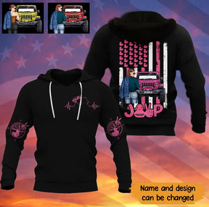 Personalized Jeep Girl Jeep Duck Hoodie 3D Printed MTKVH23223