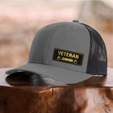 Personalized US Military Retired Leather Patch Hat Printed QTKH23269