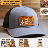 Personalized Life Is Better With Dogs Gift For Dog Owners Dog Lovers Leather Patch Hat Printed 23273DNL