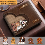 Personalized Life Is Better With Dogs Gift For Dog Owners Dog Lovers Leather Wallet 23279PVD