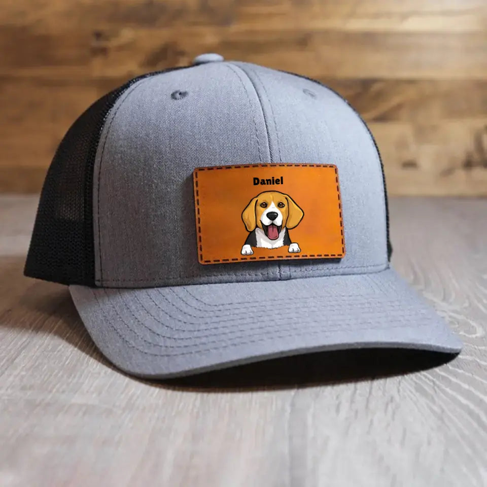 Personalized Life Is Better With Dogs Gift For Dog Owners Dog Lovers Leather Patch Hat Printed 23273DNL