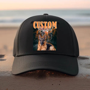 Personalized Upload Your Dog Photo Black Cap HTHKVH23249