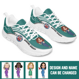 Personalized Nurse Logo with Name Gift For Nurse Running Shoes Printed HTHKVH23241