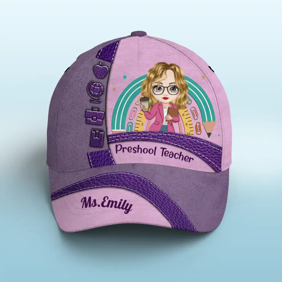 Personalized Teacher with Name Gift For Teacher Cap Printed HTHPVD23245