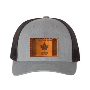 Personalized Canadian Armed Forces Leather Patch Hat Printed 23288KVH