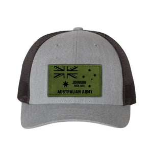 Personalized Australian Armed Forces Leather Patch Hat Printed 23289KVH