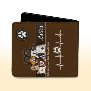 Personalized Dog Names Gift For Dog Owners Dog Lovers Leather Wallet KVH23238