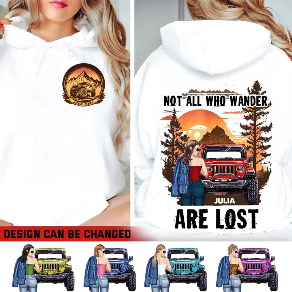 Personalized Jeep Girl Not All Who Wander Are Lost Hoodie Printed MTPN23259