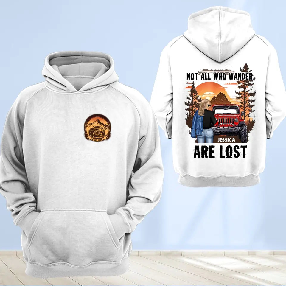 Personalized Jeep Girl Not All Who Wander Are Lost Hoodie Printed MTPN23259