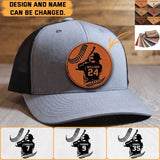 Personalized Baseball Leather Patch Hat Printed 23296DNL