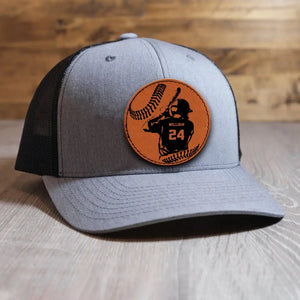 Personalized Baseball Leather Patch Hat Printed 23296DNL