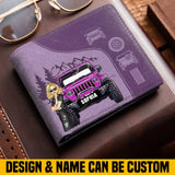Personalized Jeep Girl with Name Leather Wallet HN23272