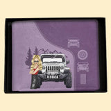 Personalized Jeep Girl with Name Leather Wallet HN23272
