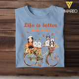 Personalized Fall Season Dog Mom Life Is Better with Dogs Dog Lovers Gift T-shirt Printed MTHN23287