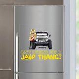 Personalized Ain't Nothing But A Jeep Thang Jeep Girl Fridge Decal Printed KVH23311