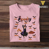Personalized Spooky Auntie with Kid Names T-shirt Printed 23324HTHDNL