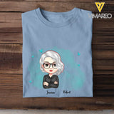Personalized Fur Mama Dog Mom Cat Mom Watercolor T-Shirt Printed QTPN375