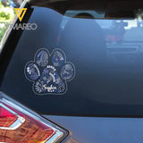 Personalized Paw Colorful Dog Lovers Decal Printed QTPN345