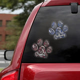 Personalized Paw Colorful Dog Lovers Decal Printed QTPN345