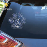 Personalized Paw Colorful Dog Lovers Decal Printed QTPN345