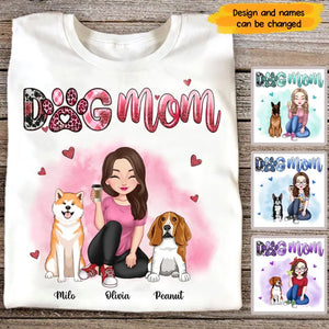 Personalized Dog Mom Dog Lovers Gift Tshirt VQ23380
