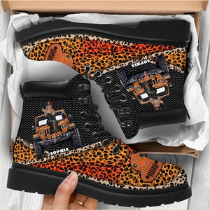 Personalized Jeep Witch Halloween Gift Leather Boots Printed MTHN23388