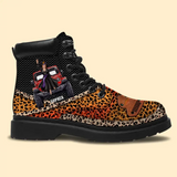 Personalized Jeep Witch Halloween Gift Leather Boots Printed MTHN23388