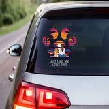 Personalized Just A Girl Who Loves Dogs Dog Lovers Decal Printed QTVQ403