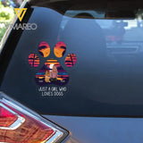 Personalized Just A Girl Who Loves Dogs Dog Lovers Decal Printed QTVQ403