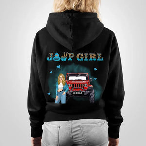 Personalized Jeep Girl with Name Hoodie Printed HN23410