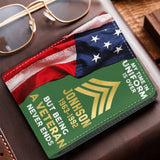 Personalized US Veteran Retired Leather Wallet 3D Print QTKH414