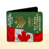 Personalized Canadian Veteran Retired Leather Wallet 3D Print QTKH414