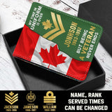 Personalized Canadian Veteran Retired Leather Wallet 3D Print QTKH414