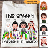 Personalized This Spooky Auntie Loves Her Little Monsters Tshirt 2D Printed HTHHN23407