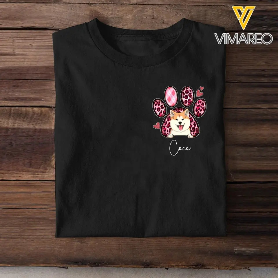 Personalized Dog Paw Dog Lovers Gift T-shirt Printed HN23426