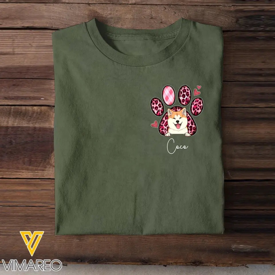 Personalized Dog Paw Dog Lovers Gift T-shirt Printed HN23426