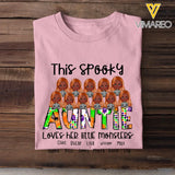 Personalized This Spooky Auntie Loves Her Little Monsters Tshirt 2D Printed HTHHN23407