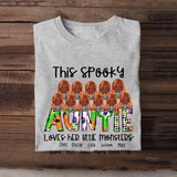 Personalized This Spooky Auntie Loves Her Little Monsters Tshirt 2D Printed HTHHN23407