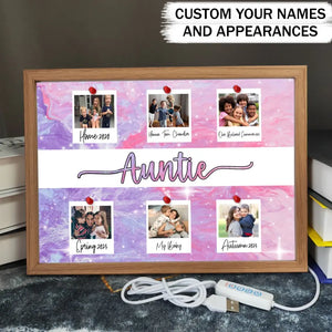 Personalized Upload Your Photo Auntie Gift Light Frame Canvas Printed HTHVQ23418