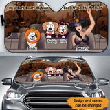 Personalized Dog Halloween & Witch Dog Lovers Gift Halloween Gift Car Shade Printed MTVQ23351