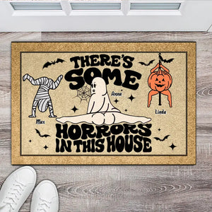 Personalized There's Some Horrors In This House Halloween Gift Doormat Printed HTHHN23439