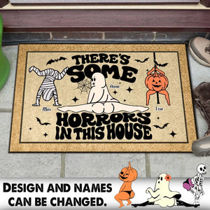 Personalized There's Some Horrors In This House Halloween Gift Doormat Printed HTHHN23439