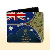 Personalized Australian Veteran Retired Leather Wallet 3D Print QTPN437
