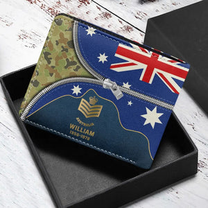 Personalized Australian Veteran Retired Leather Wallet 3D Print QTPN437