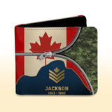 Personalized Canadian Army Veteran Retired Leather Wallet 3D Print QTPN437