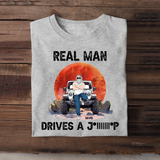 Personalized Real Man Drive A Jeep T-shirt Printed QTHN452