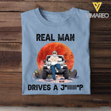 Personalized Real Man Drive A Jeep T-shirt Printed QTHN452