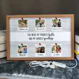 Personalized Upload Your Family Photo You Were My Favorite Hello And My Hardest Goodbye Light Frame Canvas Printed VQ23467